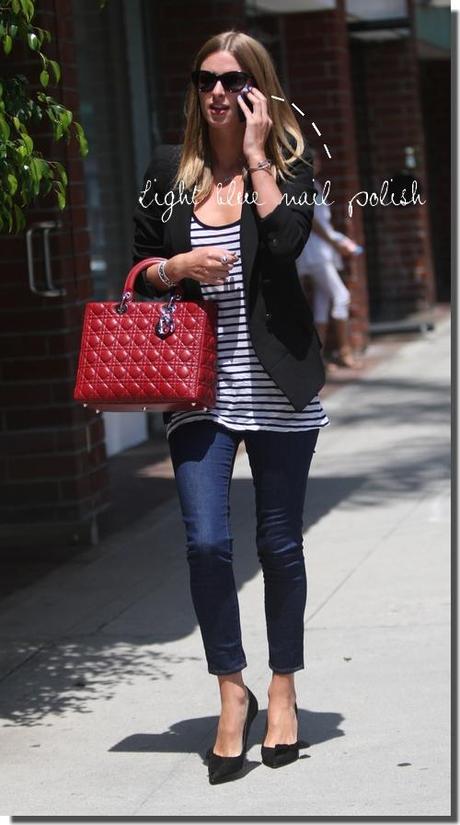 Nicky Hilton: Lady Dior Cannage bag in red