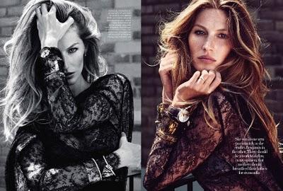 Gisele Bundchen in Dolce & Gabbana su Harper's Bazaar UK