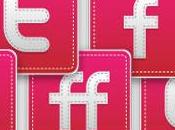 icone Social Network colore rosa