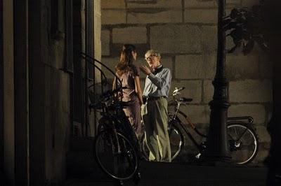 Carla Bruni sul set con Woody Allen