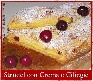 STRUDEL CON CREMA E CILIEGIE