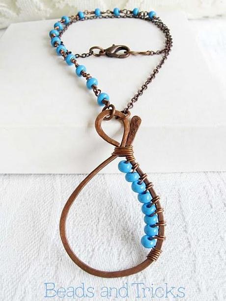 collana blu rame