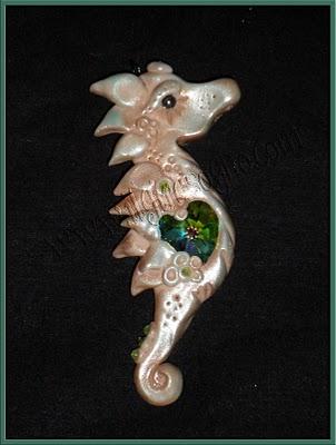 CIONDOLI OOAK CAVALLUCCI MARINI -PENDANT SEAHORSE OOAK