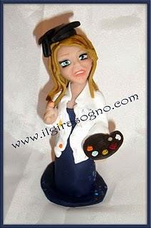 CAKE TOPPER CARICATURA LAUREA PERSONALIZZATO