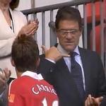 INGHILTERRA, CAPELLO FA IL GESTO DEL TELEFONO A CARRICK, MENTRE COLE NON GLI DA' LA MANO (VIDEO)