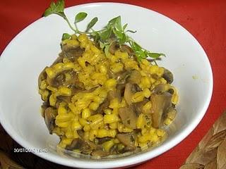 ORZOTTO GIALLO CON FUNGHI E ZAFFERANO