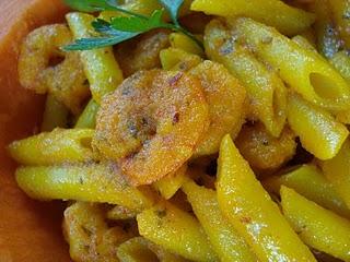 Gamberi alla crema di zucca e zafferano