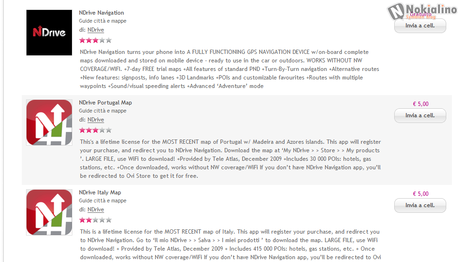 Promozione NDrive su Ovi Store