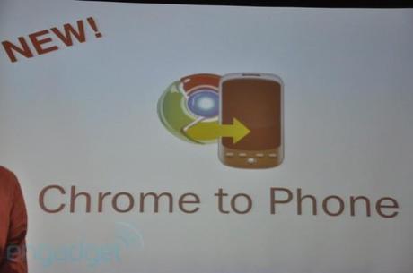 [Novità dall’Evento Google] Chrome To Phone disponibile sul Market e con nuove funzioni