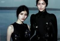 BLACK ON BLACK... Tao, Liu, Ming, Shu Pei & Fei Fei by Peter Lindbergh for Vogue China September 2010