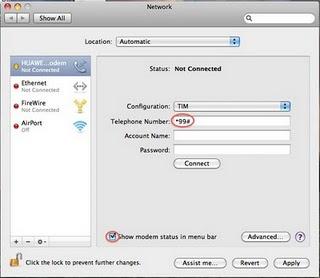 Come configurare una internet key su Mac OS X