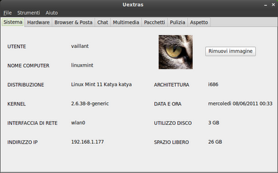 Uextras  tool made in Italy con grafica ridimensionata  per gestire il nostro Ubuntu con molta semplicità.