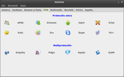 Uextras  tool made in Italy con grafica ridimensionata  per gestire il nostro Ubuntu con molta semplicità.