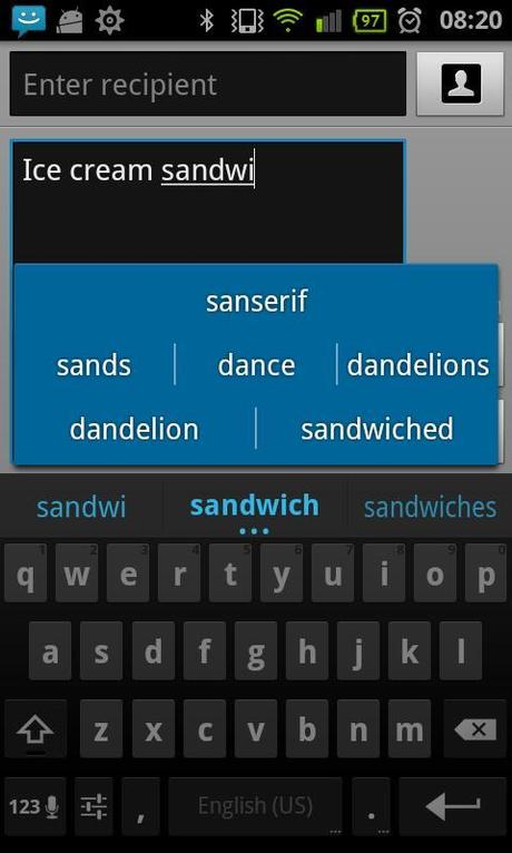 Android: disponibile sul market la tastiera di IceCreamSandwich