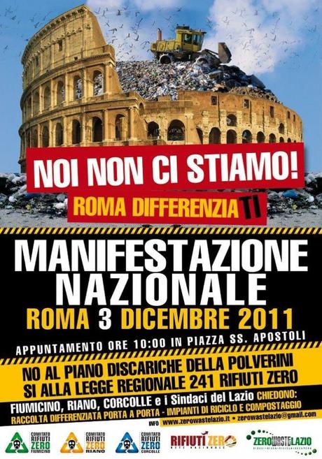 A Roma si scende in piazza per chiedere “Rifiuti Zero” nel Lazio. E voi da che parte state?
