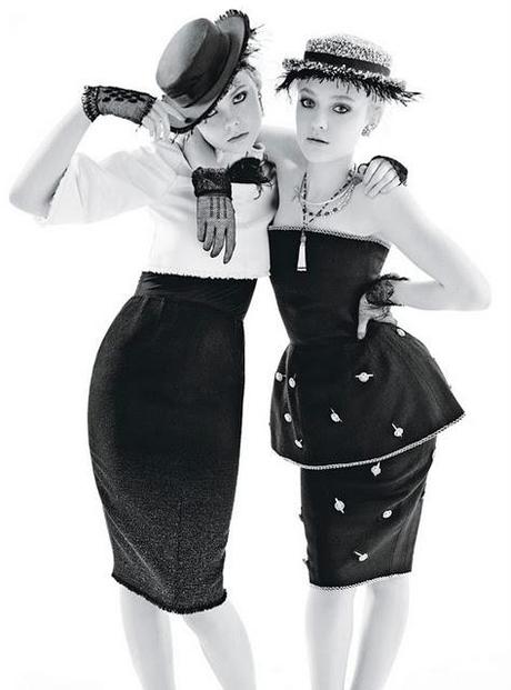 \|W Magazine|/ Dakota and Elle Fanning photographed by Mario Sorrenti and styled by Lori Goldstein