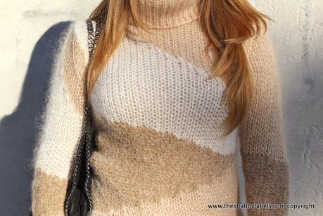 Mohair sweater and leggins push up