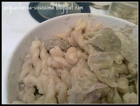 ...riccioli con carciofi e salsa tartufata e...il corso di Laura Manca....