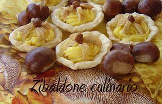 Tartellette con crema al parmigiano e castagne