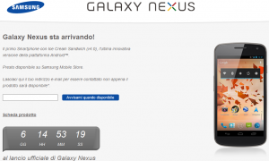 Samsung Galaxy Nexus disponibile in Italia dal 1 Dicembre