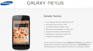 Samsung Galaxy Nexus disponibile in Italia dal 1 Dicembre