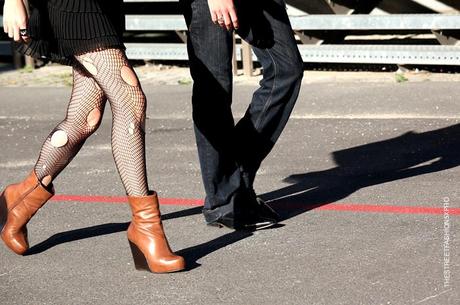 In the Street...Torn Stockings, Milan & Paris