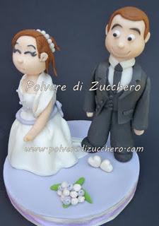 Cake topper sposi: la sposa che scappa!