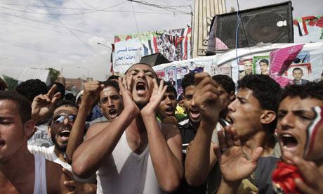 Manifestanti a Sana'a