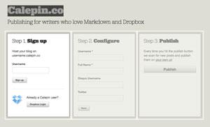 Calepin servizio per creare blog con Dropbox