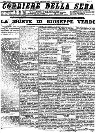 Le prime pagine storiche de ‘Il Corriere della Sera’