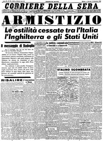 Le prime pagine storiche de ‘Il Corriere della Sera’