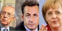 Crisi, oggi Monti incontra Merkel e Sarkozy