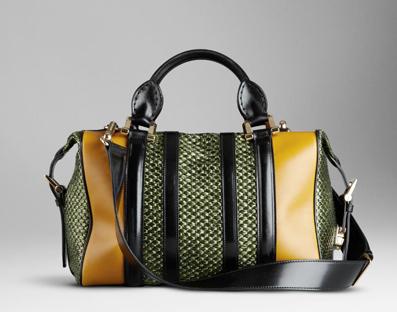 BURBERRY PRORSUM / RAFFIA BOWLING BAG