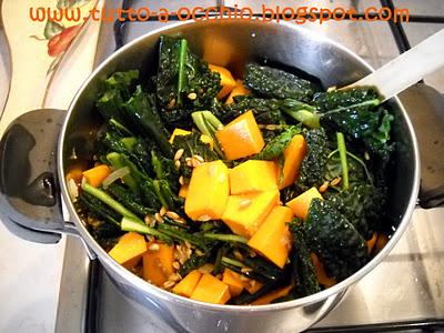 WHB #311 - Zuppa gratinata di zucca, cavolo nero e farro