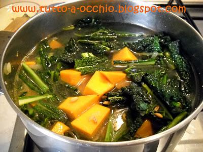 WHB #311 - Zuppa gratinata di zucca, cavolo nero e farro