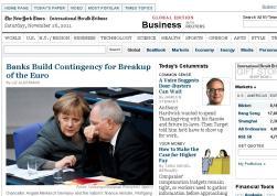 New YorkTimes: le banche preparano piani d'emergenza per il possibile crollo dell'euro