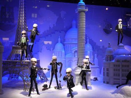 Karl Lagerfeld e le vetrine natalizie