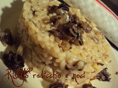 risotto con radicchio e noci