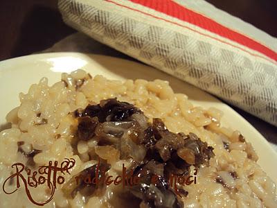 risotto con radicchio e noci