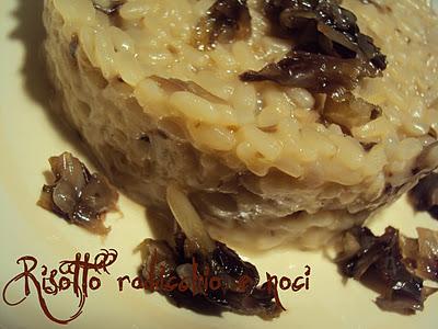 risotto con radicchio e noci