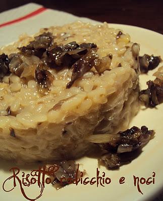 risotto con radicchio e noci