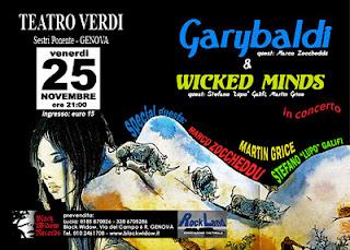 Garybaldi e Wicked Minds al Teatro Verdi