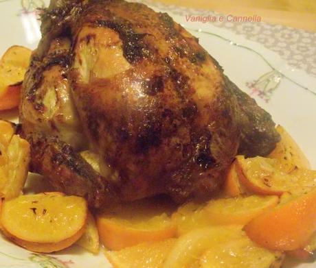 Pollo con clementine e castagne