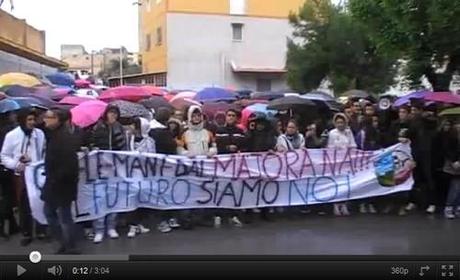 Manifestazione alunni e personale del Majorana