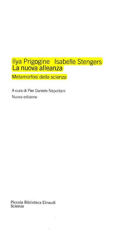 Prigogine Ilya  Stengers lsabelle La Nuova Alleanza  Einaudi 1999 IT  p 000  Crisi epocale, crisi economica: Maledizione o Benedizione?