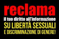 Reclama il tuo diritto all'informazione su libertà sessuali e discriminazione di genere!