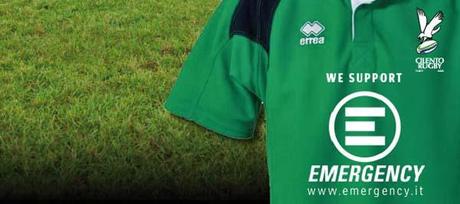 Rugby, Cilento: i piccoli falchi verdeblu con la maglia griffata Emergency e terzo tempo solidale