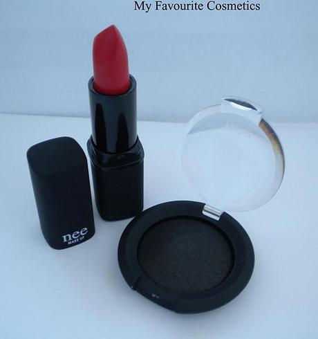 Swatches e Rewiew Nee Make Up, Lipstick Red Star 143 e Eye Shadow Cotto 820