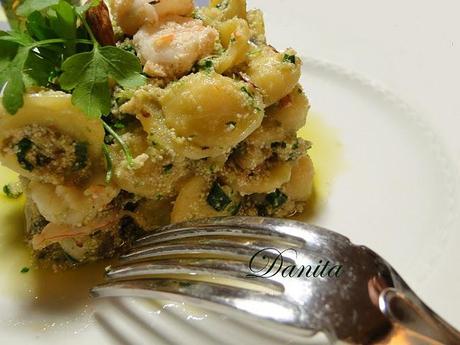 Orecchiette alle uova di sarago e pesto di prezzemolo