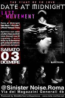 DATE AT MIDNIGHT con i LAST MOVEMENT a Roma.